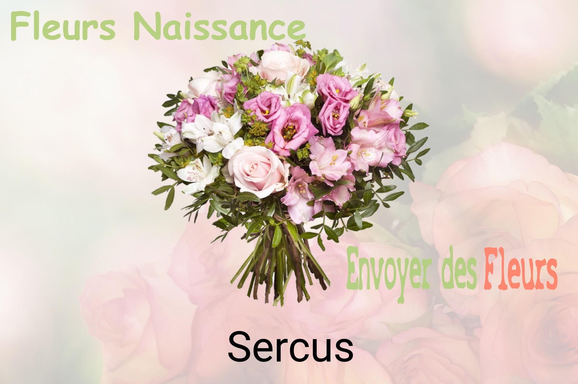 Bouquet de fleurs de naissance livré à Sercus